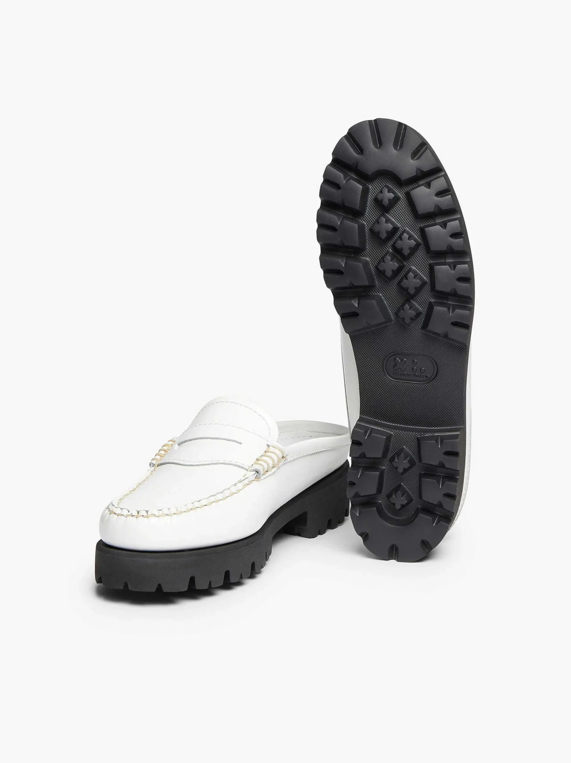G.H.BASS Weejuns 90S Penny Slides White Flash Sale
