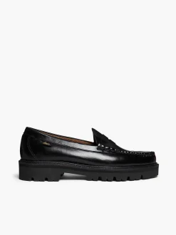 G.H.BASS Weejuns Super Lug Larson Penny Loafers Black Store