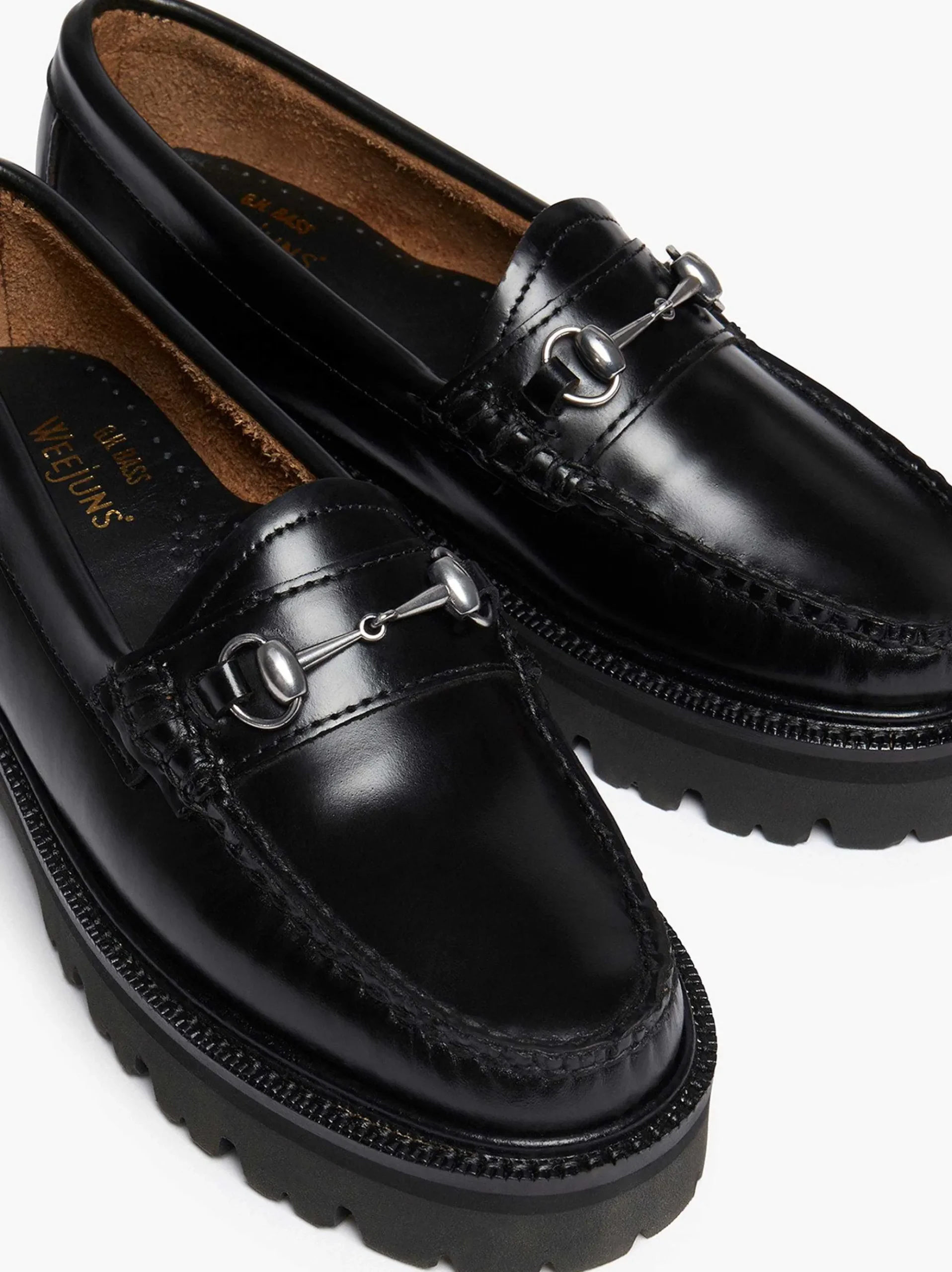 G.H.BASS Weejuns Super Lug Lianna Horsebit Loafers Black Outlet