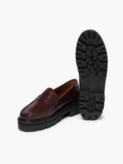 G.H.BASS Weejuns Super Lug Penny Loafers Wine Discount