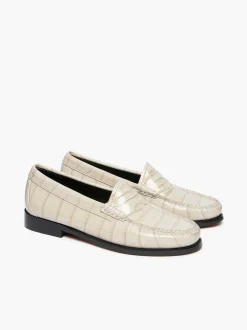 G.H.BASS Weejuns Whitney Penny Loafers White Croc Discount
